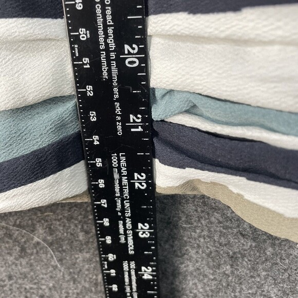 Zara Collection Blouse Women’s Extra Small White Striped ¾ Sleeve Top - Picture 6 of 7